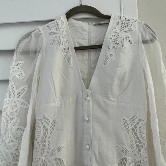 EMBROIDERY APPLIQUE MINI DRESS - Picture 4 of 13